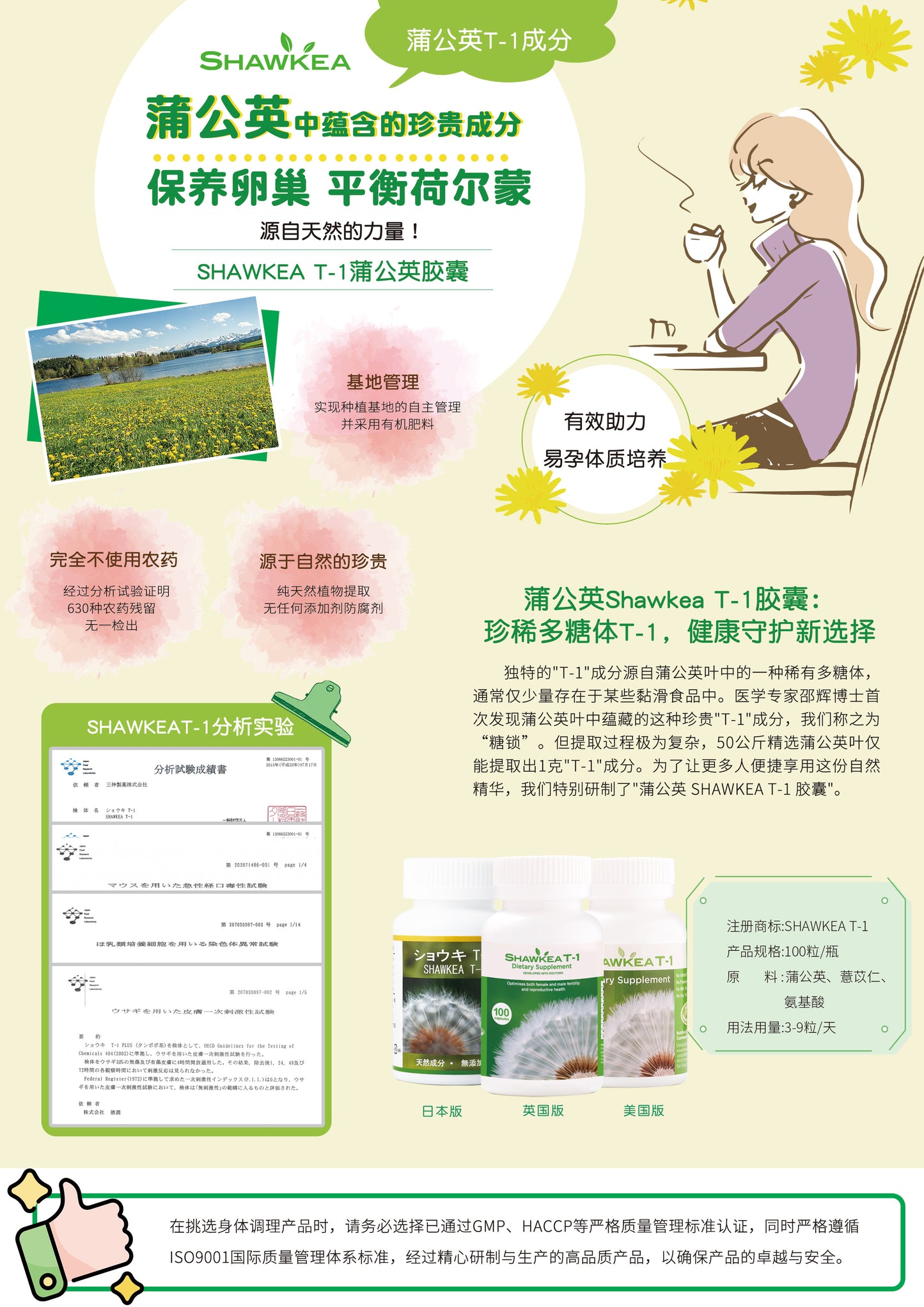 Shawkea dandelion leaf T-1(ショウキT-1・蒲公英T-1)